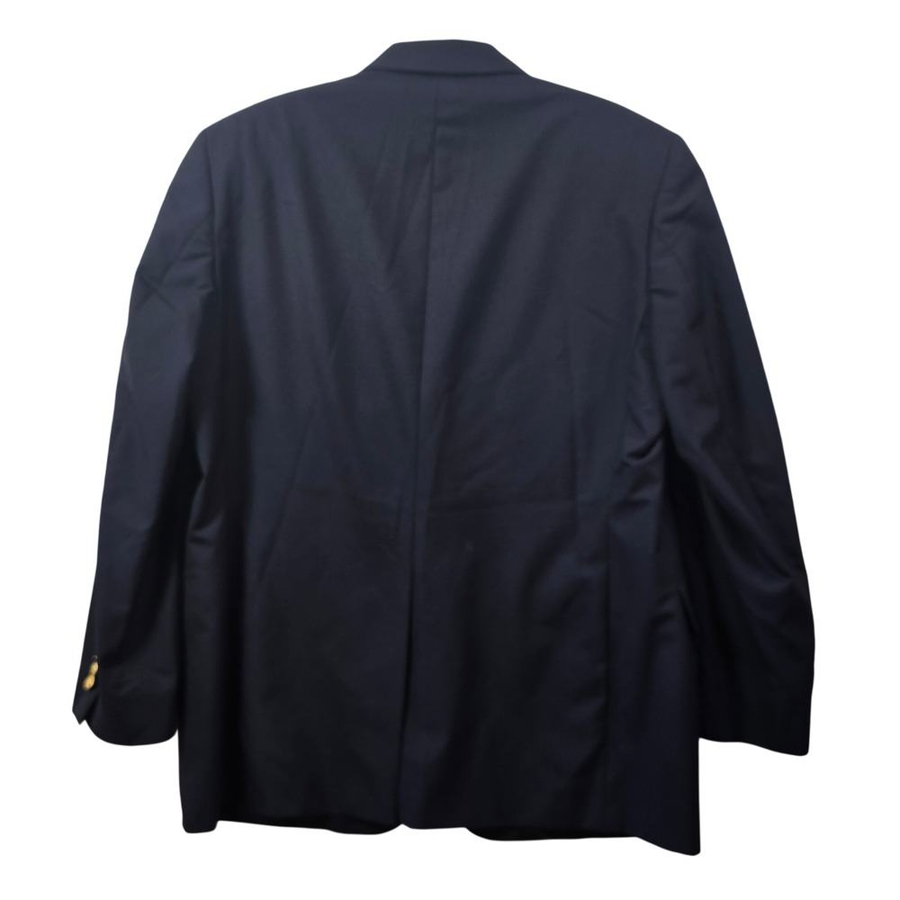 Brooks Brothers Loro Piana Blazer Gold Buttons Brooksease 44R Navy Blue Wool - Picture 10 of 12